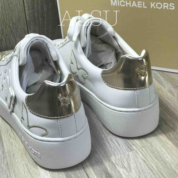 Michael Kors Poppy Lace Up Optic White W AUTHENTIC - Picture 3 of 8